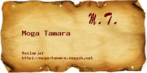 Moga Tamara névjegykártya